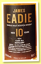 Caol Ila 10 yo 2013/2023 (55.3%, James Eadie, refill Amontillado hogshead finish, ask #306695, 306 bottles) 